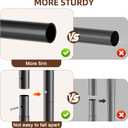 Rolling Clothing Racks for Hanging Clothes, Garment Rack for Clothes to Hang, Metal Portable Wardrobe Rack for Coats, Jackets, Shirts, Dress,Black