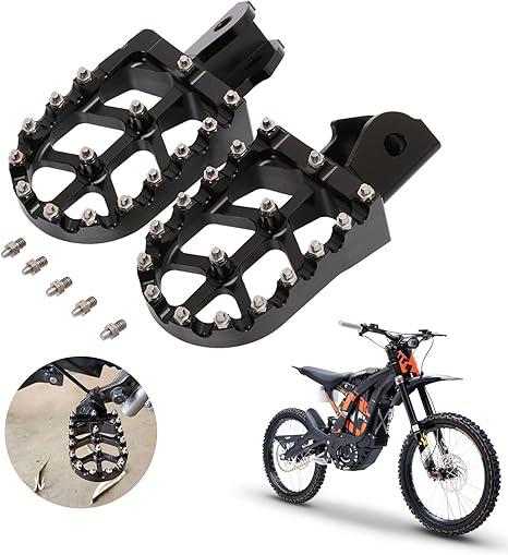 CHANGCHENG Dirt Bike Foot Pegs Motorcycle Footpegs Foot Pedals Rests CNC for Sur Ron Light Bee S/X Segway X260 X160 Talaria Sting MX3 MX4 Talaria XXX Taparia Black