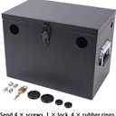 Peastorm Lockable Car/RV/Marine Battery Box, Adjustable Steel Battery Relocation Kit for Trailer, Boat, Trolling Motor, Kayak (Group 24-31 Black)