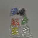 Yellow Mountain Imports 60 Pieces Translucent Chinese Checkers Glass Marbles with Petal Design - 14 Millimeters