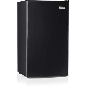 Igloo 3.2 Cu.Ft. Mini Fridge with Freezer - Single Door Compact Refrigerator with Glass Shelves for Homes, Dorms & Offices- Keep Snacks, Drinks & Frozen Foods Cool with Temperature Control Mini Fridge
