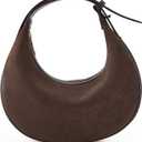 Suede Crossbody Bag for Women, Crescent Shoulder Bag Trendy Tote Handbags, Vintage Hobo Handbag Purses with Adjustable Strap