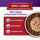 Wellness Bowl Boosters Simply Shreds Wet Dog Food Topper for Small, Medium, & Large Breeds, Grain Free, Natural, Chicken Variety Pack, 2.8 Ounce Pouch (Pack of 12) (EXP 02/15/28)