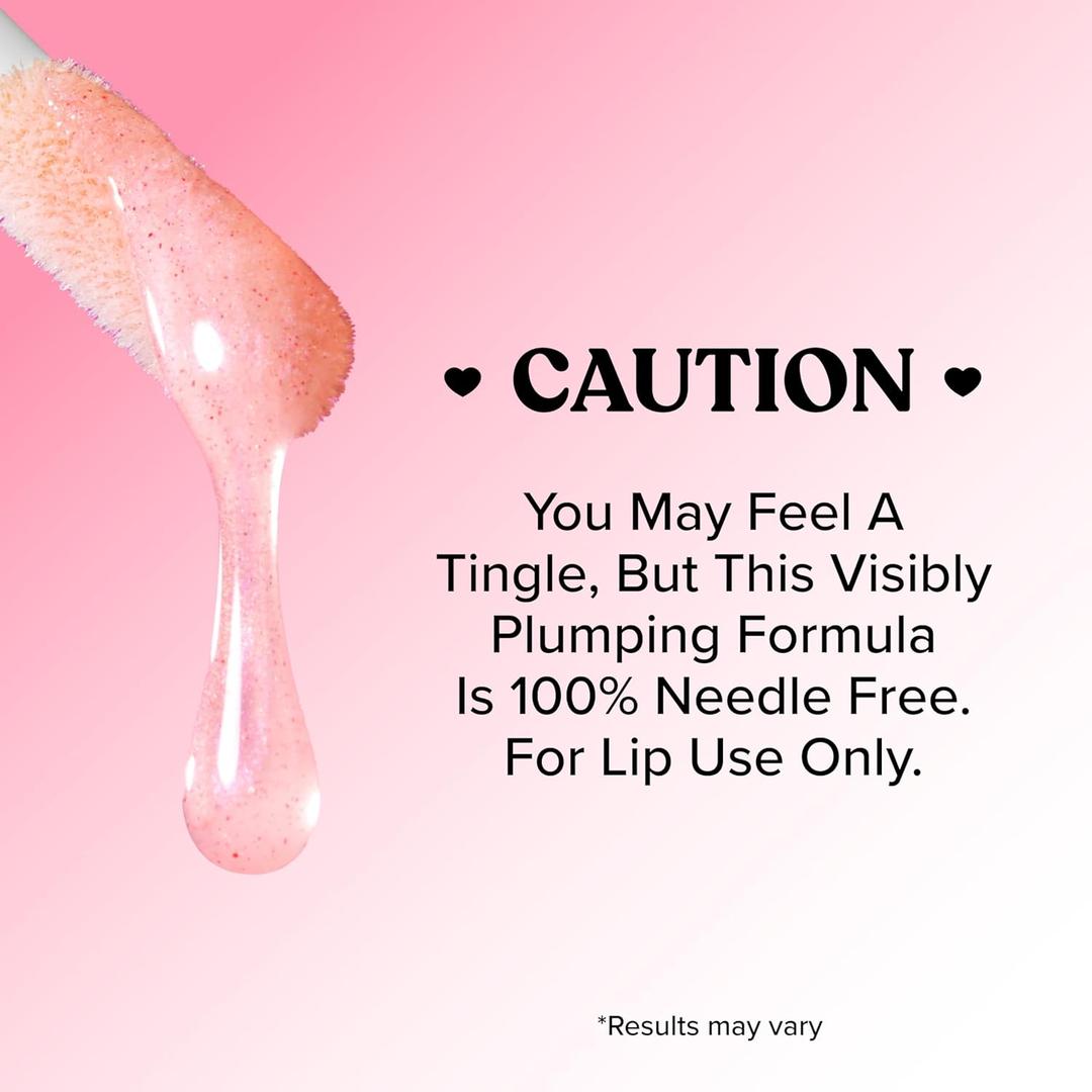 Too Faced Lip Injection Maximum Plump Extra Strength Lip Plumper Gloss | Hydrating, Volumizing, + Plumping, 0.14 Fl Oz, Ready For It (Midtone Nude)