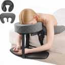 Massage Headrest for Bed, Bed Massage Head Holder & Face Cradle with Pillow | Women-Friendly Breast Pillow & Extra Face Pillowcase, Face Down Massage Pillow, Portable Massage Table at Home, No-Tool Setup