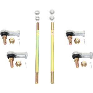 Tie Rod End Kit, Compatible With 2005-2013 Honda Foreman 500, 03-16 Honda Rincon 650/680, 01-14 Honda Foreman Rubicon 500, 93-00 Honda Fourtrax 300, Ball Joint Set, ATV UTV Part Accessories