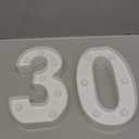 DyingSwan Led Light Up Numbers, 30th Birthday Decorations, Marquee Numbers Lights, Battery Powered Light Up Sign for 30 Decor Party (White)