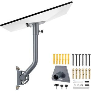 Starlink Gen 3 Mount, Adjustable Heavy Duty Wall, Roof Pole Mount Kit with Aluminum Pipe Adapter, Weatherproof Rustproof for Concrete, Wood, Brick Walls, Easy Installation for Gen 3 Starlink