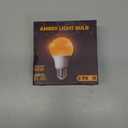 Amber Sleep Light Bulbs, Blue Light Blocking, A19 9W(60 Watt Equivalent) Dim Light Bulbs for Lamp, 1800K Warm Light Bulb, E26 for Healthy Sleep, Bedroom, Kids Room, 2 Pack