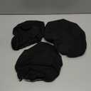 3 Pcs Round Bar Stool Covers, Elastic Seat Protector, 11-15 Inch Diameter, Black