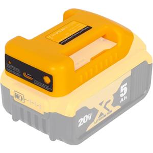 Battery Adapter Compatible with Dewalt 18V/20V Battery Adaptor with USB Charger & Type-C PD Power Source Charger for 20v 18V MAX Lithium BatterieAdapter Only