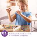 Melissa & Doug Created by Me! Bead Bouquet, Deluxe Wooden Jewelry Making Kit, 220+ Bright Colored Beads & Cords, DIY Necklace & Bracelet Making Kit, Arts & Crafts Toddler Toys for Kids Ages 4+