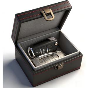 Diyife Faraday Box, RFID Box for Car Keys, Faraday Key Fob Protector Cage, Anti-Theft Key Fob Car Key Signal Blocking Shielding Box Gifts For Men, 4.6" x3.6" x2.5" (Small)