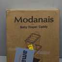 Baby Diaper Caddy Organizer Cart - 3 Tier Rolling Storage Cart with Wheels, Baby Essentials Nursery Storage, Detachable Dividers - for Crib, Bedroom, Art & Craft Organizer (Off White)