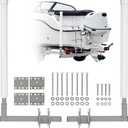 Adjustable 40" Boat Trailer Guide Poles, 2PCS Rustproof Galvanized Steel with PVC Protection, 43" Height, Flexible Installation for Easy Loading of Ski, Fishing & Sailboats