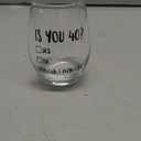 Funny 40th Birthday Gifts for Women Men- 40th Birthday Wine Glass & Wine Bag Gift Ideas for Wife, Husband, Mom, Dad, Sister, Aunt, Coworkers,40Year Party Supplies Decor for Him Her (Clear-40)