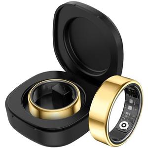 Smart Ring Heart Rate Monitor Sleep Tracker Fitness Ring Blood Pressure Fitness Tracker Pedometer Calories Step Counter Health Smart Rings for Men Women with Charging Case 10