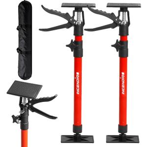 2PK Cabinet Jacks for Installing Cabinets, Steel Telescopic Adjustable Heavy Duty 3rd Hand Support Pole with 154lb Capacity and Extend from 22in to 47in, Support Rod for Drywalls & Cargo Bars