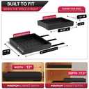 Sorbus Pull-Out Sliding Storage Rack for Kitchen & Bathroom, No-Drill Adjustable Shelf with Durable Metal, Non-Slip Grid Drawers, Waterproof Space Saver (Black 2 Pack)