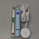 Amazon Basics Power Rechargeable Electric Toothbrush with EasyFlex Brush Heads, Bacteria Defense and Replace-Me Bristles, 2-Minute Quadrant Timer