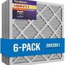 NOVABLOOM 20x20x1 Air Filter Merv 11 Dust defense (6 Pack) Pleated HVAC AC Furnace Air Filters Replacement Actual Size : (19.75x19.75x0.75 inches)