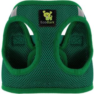 EcoBark Premium Quality Small Dog Harness - Step in Reflective Luxury Soft Mesh Harnesses for Puppies, Toy Breeds, & Small Dogs - Comfortable & Safe Body Halter - Adjustable Pet Vest (Small- 7 to 10 lbs - Chest Up to 14 in (Pack of 1), Green)