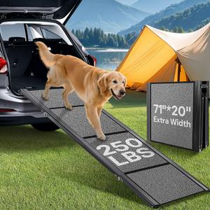 Dog Ramp for Car, 71" L × 20" W Foldable Pet Ramp for Truck