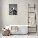 Posters & Prints Funny Horse Poster Bathroom Decor Canvas Wall Art Cute Framed Artwork Picture Prints Humorous Painting Wall Decor for Animal Horse Lovers Home Office Bedroom Bathroom Toilet (11.5x14.5 Inch)