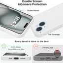 Vooii Compatible with iPhone 15 Case, Upgrade Defender Liquid Silicone, [Enhanced Camera Protection] [Soft Anti-Scratch Microfiber Lining] Shockproof Phone Case for iPhone 15 6.1 inch - White