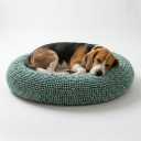 Muddy Mat®Cloud K-9 Bed for Dogs & Cats, Soft & Relaxing Donut Dog Bed, Chenille Material, Removable Cover, Washable & Dryer Safe–Seafoam Green Medium(35'x35')