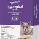 Amazon Basics Topical Flea Treatment for Large Cats (Over 9 Pounds), 4 Count (Previously Solimo)