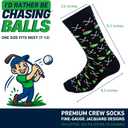 2 x I'D RATHER BE CHASING Funny Mens Socks, Golf & Pickleball Gifts for Men, Golfers Unique Crew Sock, Golfing Gift Accessories (Black)