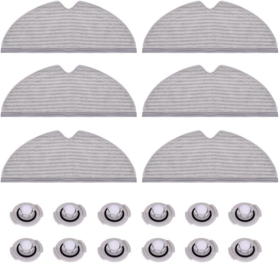Mop Cloths Pads Water Tank Filter Compatible with Roborock Q7, Q7 Max, S6, S6 Pure/MaxV, S5 Max, S5, S4, E5, E4, E35 and E2 Robot Vacuums, 18-Pack.