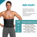 MAMODY Abdominal Binder for Men & Women Post Surgery Belly Band Adjustable Compression Wrap Belly Binder Abdomen Hernia Support Belt (L) (Black, L)
