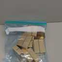 UNIQOOO 12 Pack Gold Birch Wood Stands /1.2mm Slot for Cardstock, Wedding Table Numbers Holders, Photo Holder, Photo Display Stand for Event Decor, Retail Shop, Cafe Restaurant Menu, Business Card, Name Tag