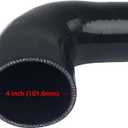 90 Degree Elbow 3.0" to 4.0" (76mm to 102mm) 4-Ply High Performance Coupler Silicone Hose