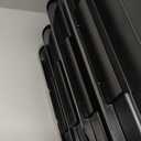 IRIS USA File Box, Plastic File Organizer with Lids for Letter/Legal File, Portable Document Box For Moving, Storage Bin with Durable and Secure Lid, Stackable Nestable BPA-Free, Black 35 Qt. 4 Pack