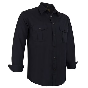 Coevals Club Mens Pearl Snap Solid Western Cowboy Button Up Dress Long Sleeve Work Shirts Black, XL