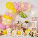 Lemon Balloon Arch Garland Kit, Pink and Pastel Yellow Balloon with Green Yellow Lemon Foil Balloons for Baby Shower Bridal Wedding Graduation Birthday Lemonade Theme Party Decorations
