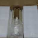 Glass Cylinder Vases Set of 6, Hewory Glittery Gold Vase for Centerpieces, Hurricane Candle Holders for Pillar or Floating Candle, Round Tall Vase for Wedding Anniversary Events Home Table Decor