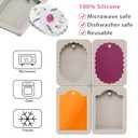 Patelai 2 Pcs Silicone Wax Melt Molds Silicone Resin Keychain and Epoxy Casting Jewelry Making Molds with Hanging Holes for DIY Jewelry Handicrafts Making(Oval Style)