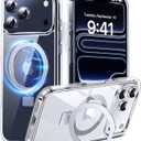 DASFOND Magnetic Clear Case for iPhone 17 Pro Max with Stand, 2025 Upgraded [All-in-1] [Compatible with MagSafe] Invisible Ring Kickstand Transparent Phone Case Cover for iPhone 17 Pro Max, Clear