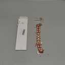 Stylish Metal Band Compatible with Samsung Galaxy Watch 7 Band/FE 6 5 4 40mm 44mm,Galaxy Active 2, 20mm Watch Strap Pretty Chain with Cute Decorative Charms Accessories for Samsung Watch Bands Women (RoseGoldPink Band/Cross)