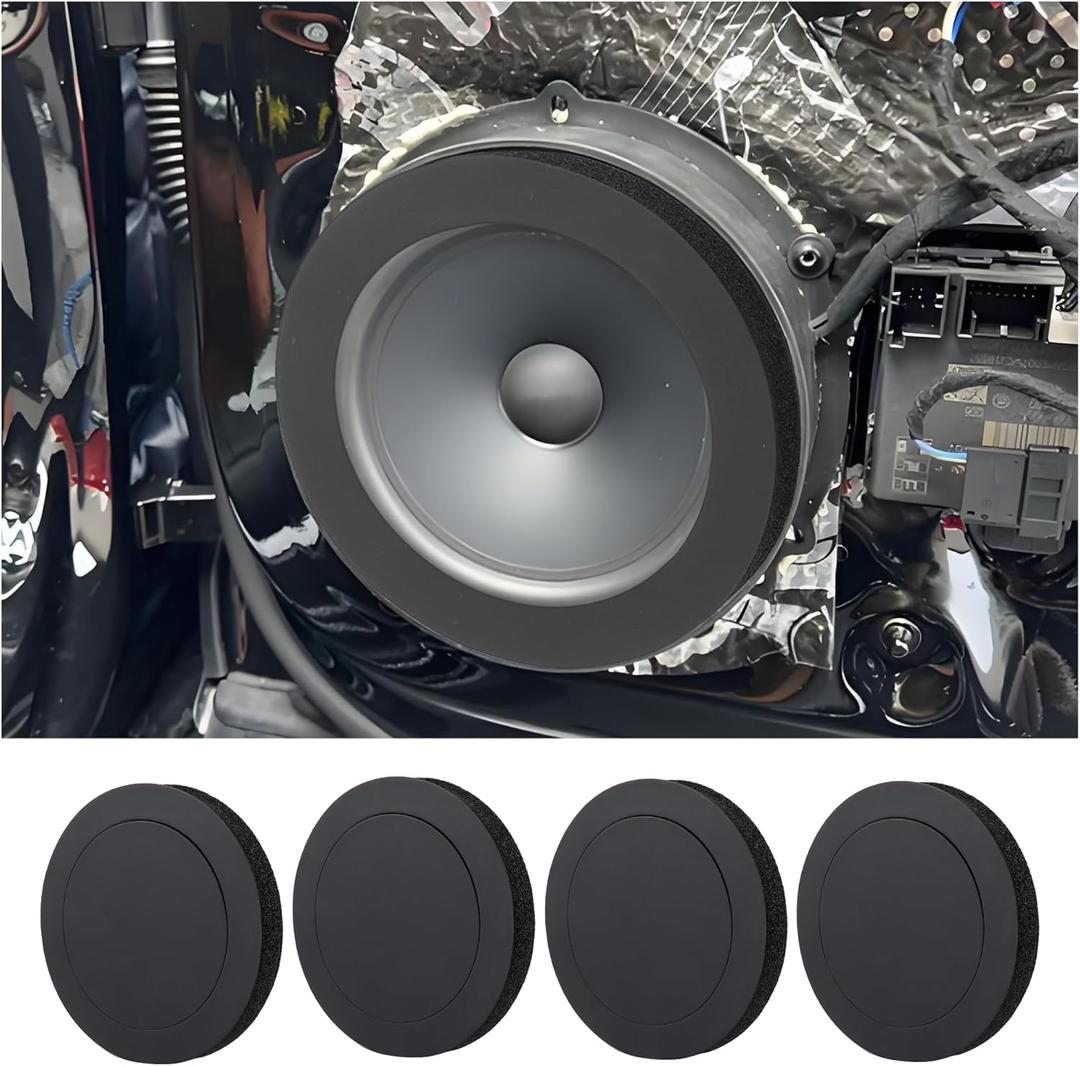 4PCS 6.5 Speaker Rings,Self Adhesive Speaker Foam for Enhancing Stereo Sound,High Resilience Speaker Baffles 6.5 inch Car Audio Accessories Avoid Sound Diffusion for Car SUV Truck