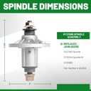 GY21098 Spindle Assembly with GX20367 Pulley Replaces John Deere GY21098 Spindle, AUC15811 Spindle GY20962,GY20454 for John Deere D110 Spindle, D130, E100 D105, D120, Mowers(2Pack)