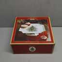 Spode Christmas Tree Footed Square Cake Plate - 10-Inch Holiday Cake Stand for Desserts, Cupcakes, and Treat Display - Made of Fine Porcelain with Iconic Christmas Tree Design, Dishwasher Safe