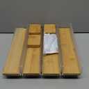 SpaceAid Bamboo Pull Out Spice Rack Organizer for Cabinet, Heavy Duty Slide Out Seasoning Kitchen Pantry Sliding Vertical Organization, 10.1" Wide, 4 Drawers(2" Wide), 1-Tier, Natural