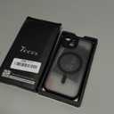 TOCOL for iPhone 15 Case, Compatible with Magsafe, Full Camera Protection, Built-in Magnetic Ring, Drop Protection, Translucent Matte Phone Case for iPhone 15 6.1 inch (Black)