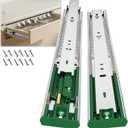 6 Pairs Soft Close Drawer Slides 24 Inch, Full Extension Heavy Duty Ball Bearing Cabinet Rails, Quiet Silent Side Mount Drawer Glides for Kitchen,Office,Tool Box,Dresser, 100 LB Capacity