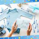 Woanger 36 Pcs Baby Shower Pens for Boys Girls Retractable Gel Pens Blue or Pink Baby Shower Favors Thank You Gifts for Guests(It's a Boy Style)